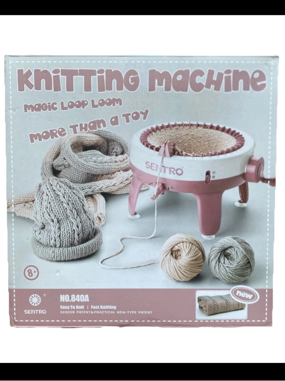 NEW SENTRO Knitting Machine 40 Needles Crochet DIY Board Rotating Machine 840A